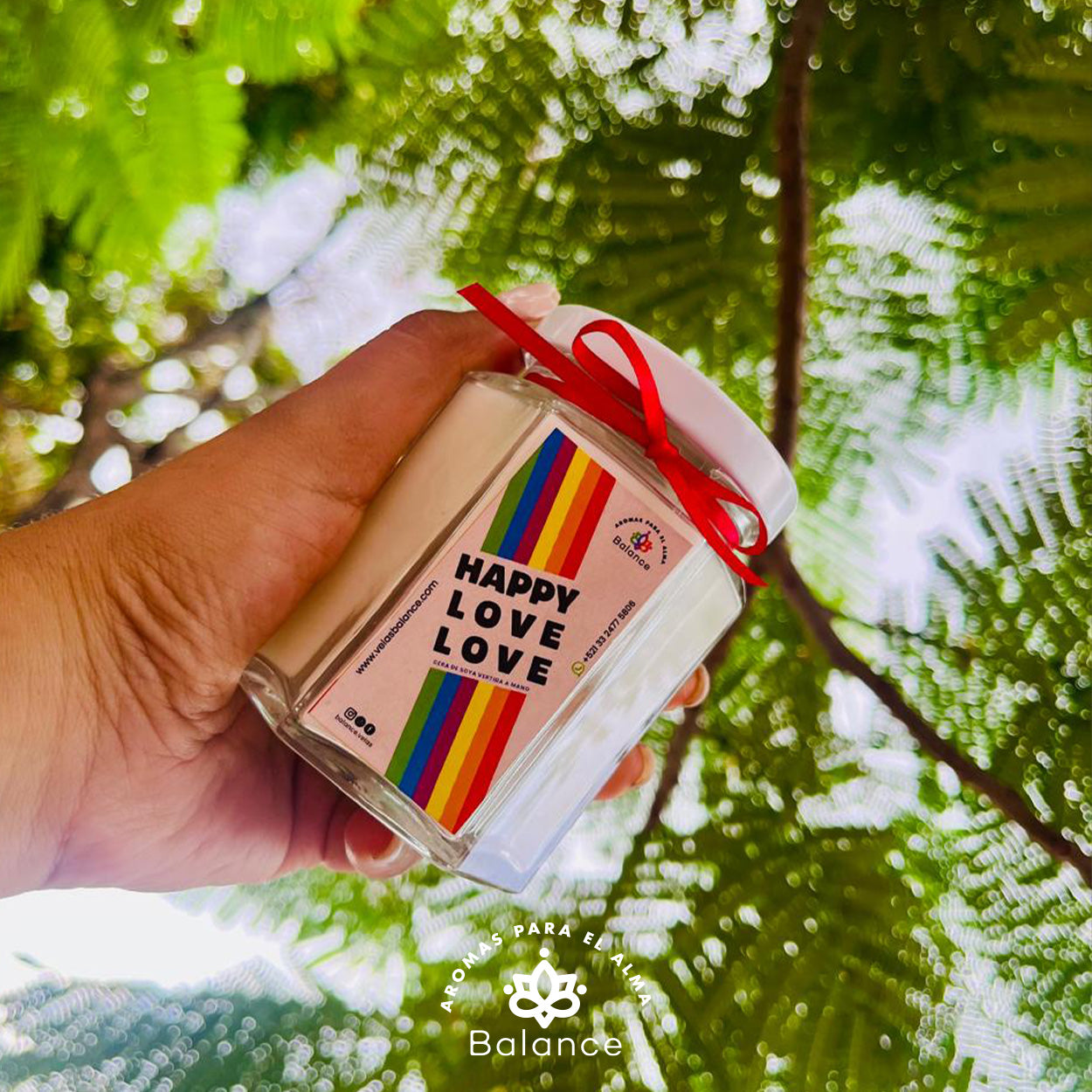 Vela de Soya 'Happy Happy Love' - Coco y Mango - 250ml